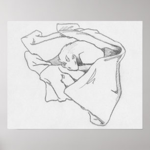 Póster "Sleeping Dragon" Ferret Drawing Poster