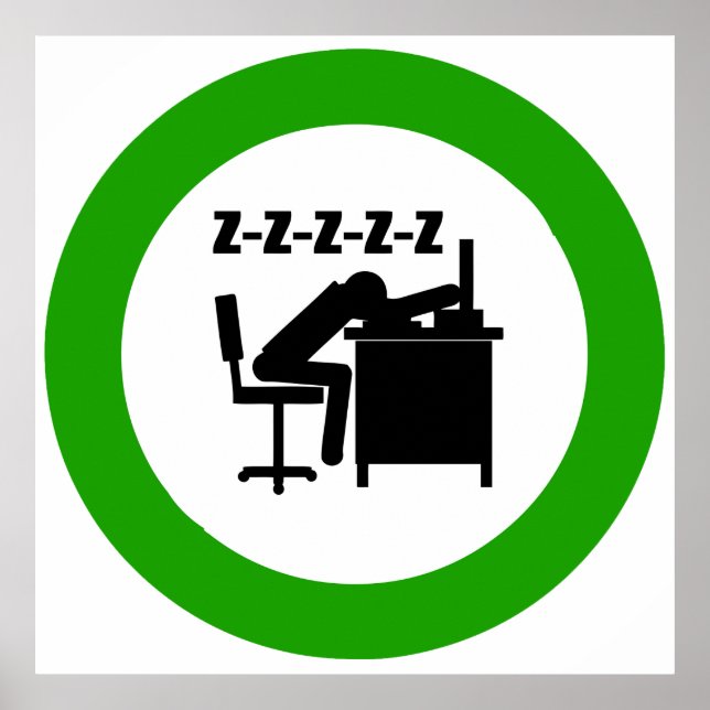 Póster Sleeping Office Worker Poster (Frente)
