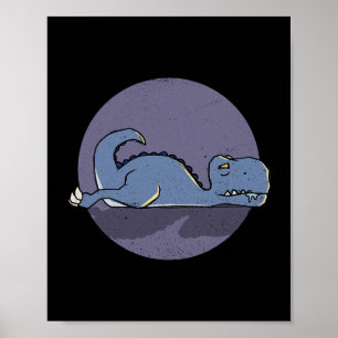 Póster Sleeposaurus Sleep Lazy Dinosaur Lover Dino Fan