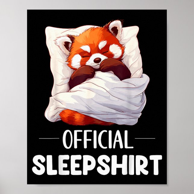 Póster Sleepshirt Sleeng Red Panda Animal Lovers Pajama  (Frente)