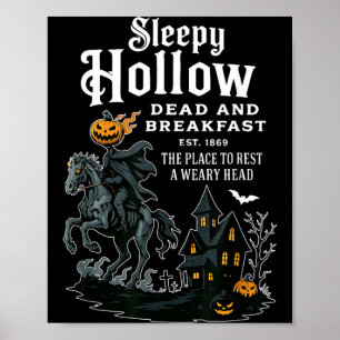 Póster Sleepy Hollow Dead and Breakfast Est 1869 Vintage