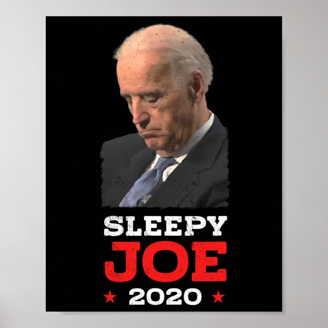 Póster Sleepy Joe - Funny Elección Política Joe Biden (Frente)