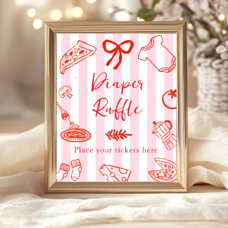 Póster Slice Slice Baby Diaper Raffle Baby Shower