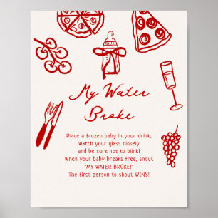 Póster Slice Slice Baby Mi Agua Se Rompió Juego Imprimibl