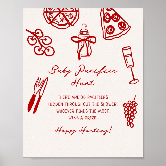 Póster Slice Slice Baby Pacifier Caza Juego Imprimible (Frente)