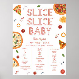 Póster Slice Slice bebé primer Poster de cumpleaños