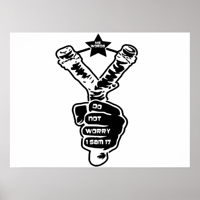 Póster Slingshot de David (Frente)