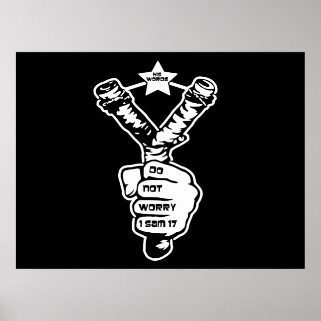 Póster Slingshot de David (Frente)