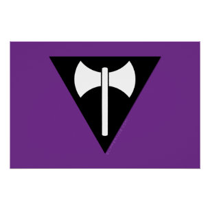 Póster SlipperyJoe bandera del orgullo lesbiano poderoso 