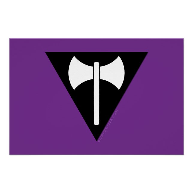 Póster SlipperyJoe bandera del orgullo lesbiano poderoso  (Anverso)