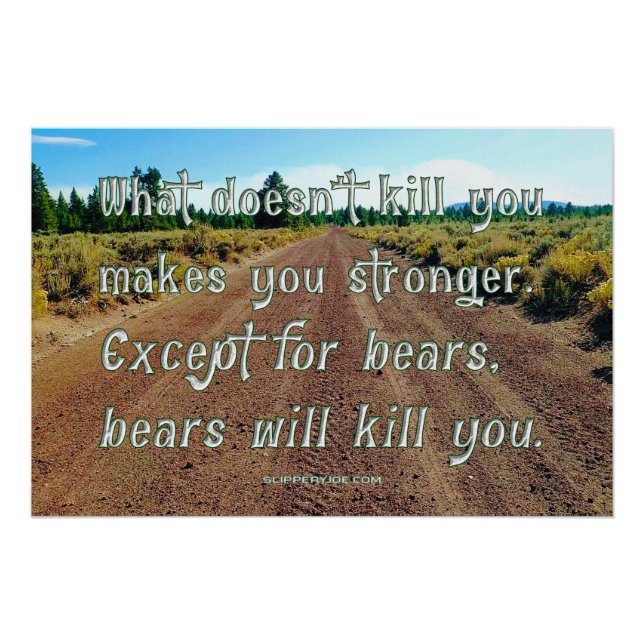 Póster SlipperyJoe es gracioso diciendo el bosque de grav (Anverso)