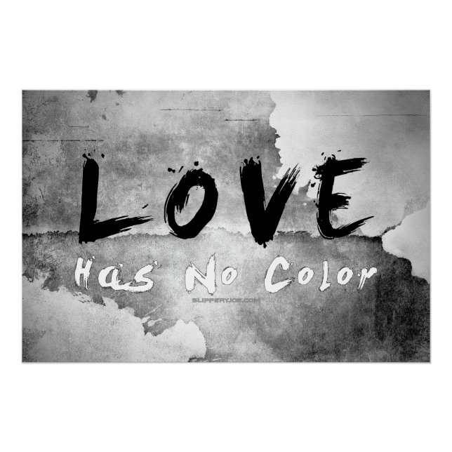 Póster SlipperyJoe love no tiene ninguna raza de color en (Anverso)