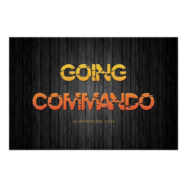 Póster SlipperyJoe va de comando de naranja amarillo bl (Anverso)