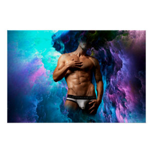 Póster SlipperyJoe's braga de hombre musculoso bulto cósm