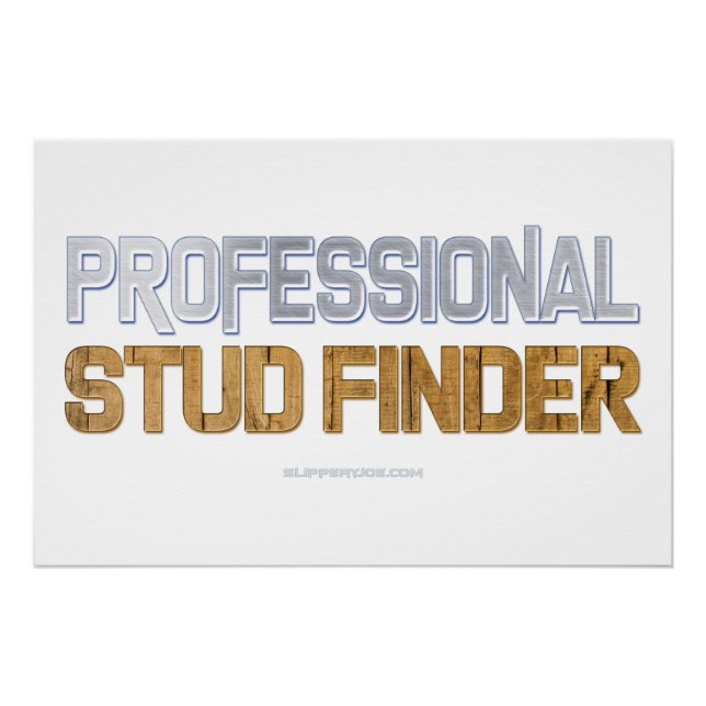 Póster SlipperyJoe's Professional Stud Finder madera 3-D (Anverso)