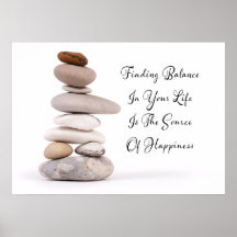 Slogan "Balanza de la vida zen stones"