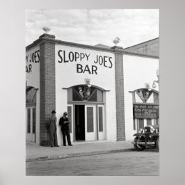 Póster Sloppy Joe's Bar, 1938. Foto Antiguo