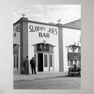 Póster Sloppy Joe's Bar, 1938. Foto Antiguo