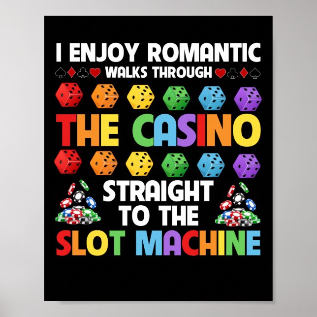 Póster Slot Machine Gambling Casino Gambler Vegas (Frente)