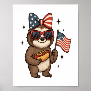 Póster Sloth 4 de julio