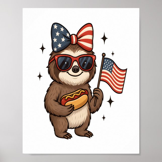 Póster Sloth 4 de julio (Frente)