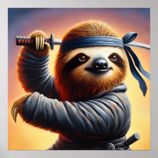 Póster Sloth Ninja (Frente)