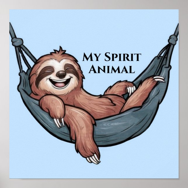 Póster Sloth Relaxing Poster (Frente)