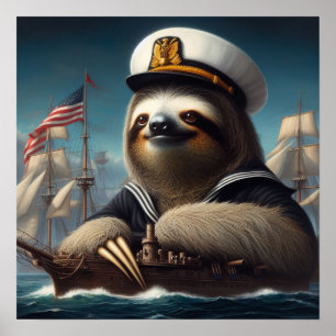 Póster Sloth Sailor