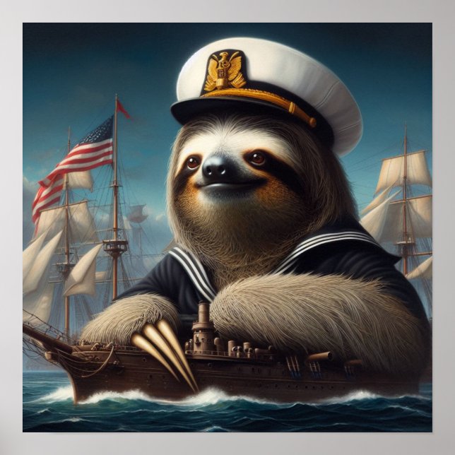 Póster Sloth Sailor (Frente)