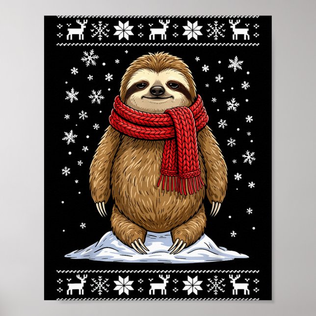 Póster Sloth Ugly Christmas  (Frente)