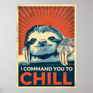 Póster Sloth Vintage
