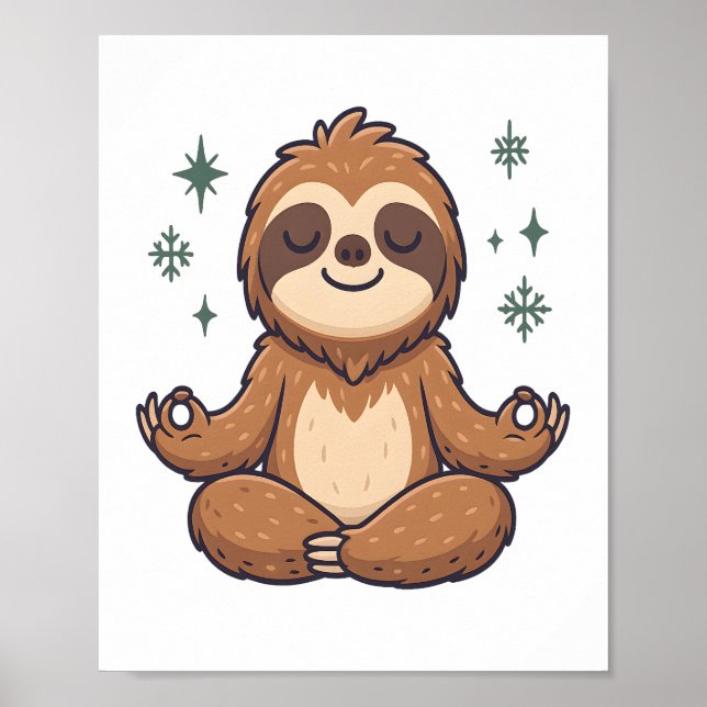 Póster Sloth Yoga Sloth (Frente)