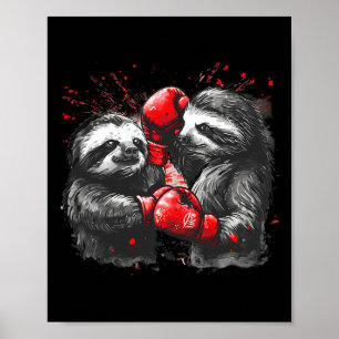 Póster Slots De Boxeo Con Guantes De Boxeo Kickboxing Gra