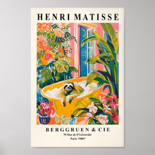 Póster Slots In Bathtub Art Print, Matisse Print, Bathroo