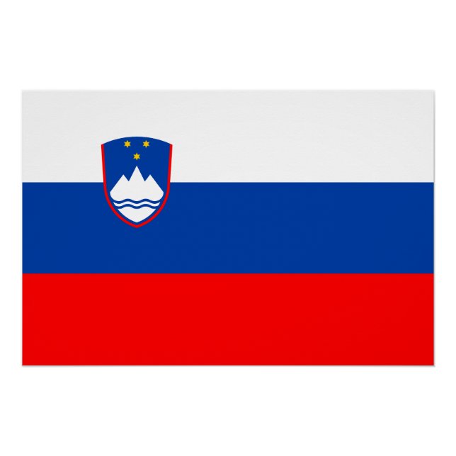 Póster Slovenia Flag (Anverso)