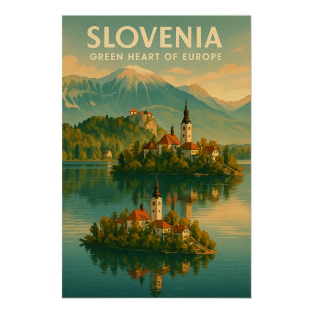 Póster Slovenia – Green Heart of Europe (Anverso)
