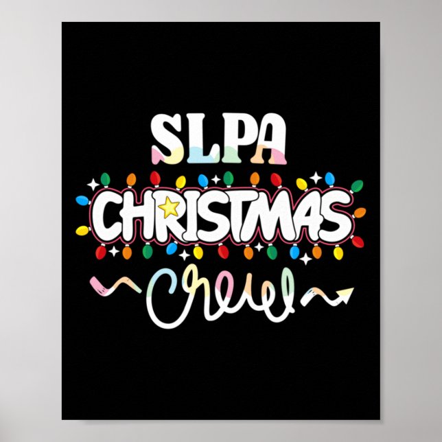 Póster Slpa Christmas Crew Speech Pathology Istant Xma  (Frente)