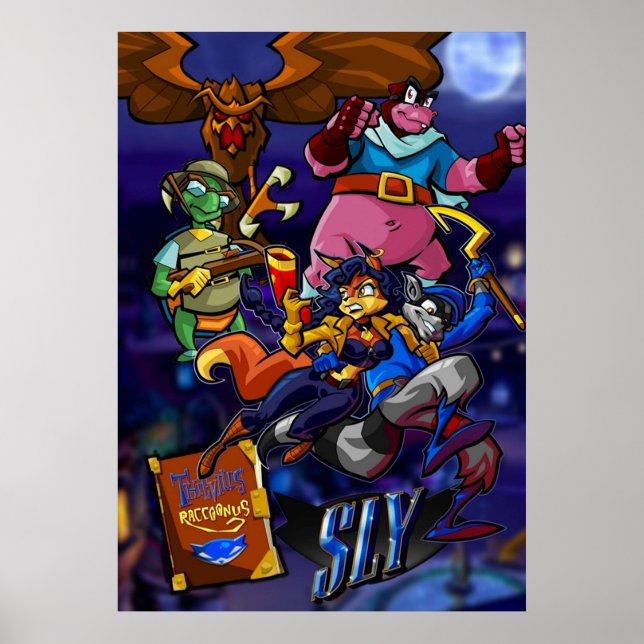 Póster Sly Cooper y el Raccono Thievius (Frente)