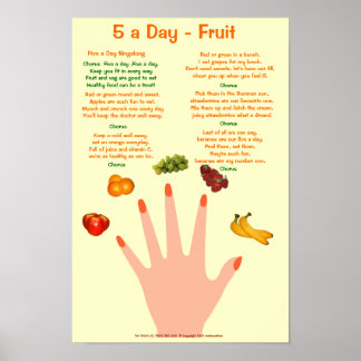 Póster small 5 a day poster