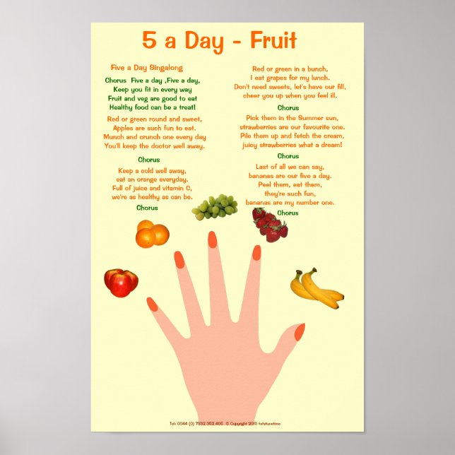 Póster small 5 a day poster (Frente)