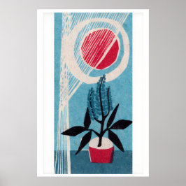 Póster Small Houseplant in Sun - Matchbox Print