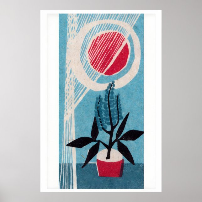Póster Small Houseplant in Sun - Matchbox Print (Frente)