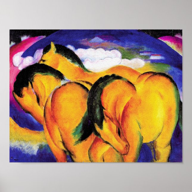 Póster Small Yellow Horses Poster Print (Frente)