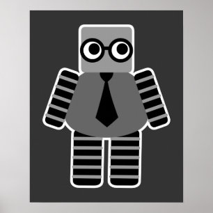 Póster Smart Geek Robot