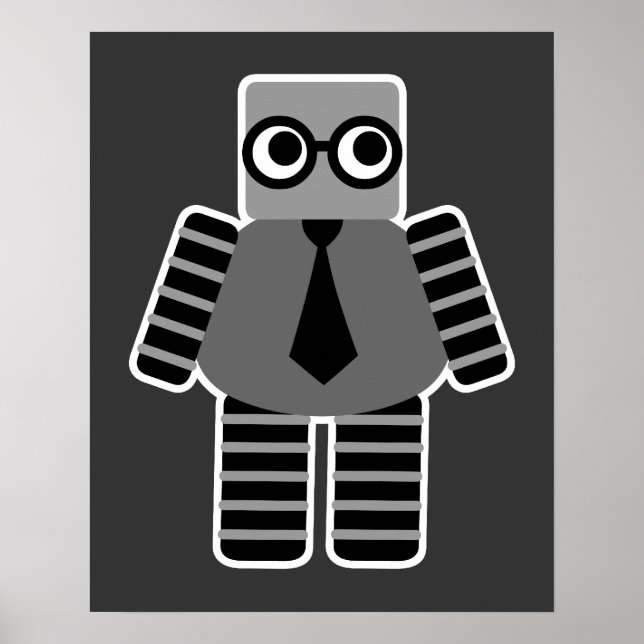 Póster Smart Geek Robot (Frente)