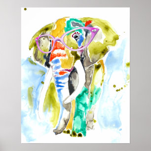 Póster Smarty-Pants Elephant
