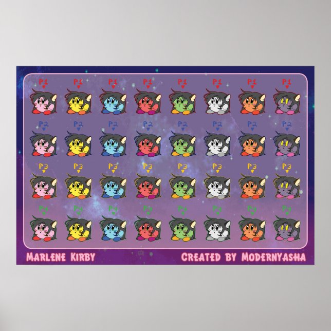 Póster Smash Bros Marlene (Frente)