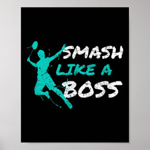 Póster Smash Como Un Jefe Badminton Speedminton Crossmint