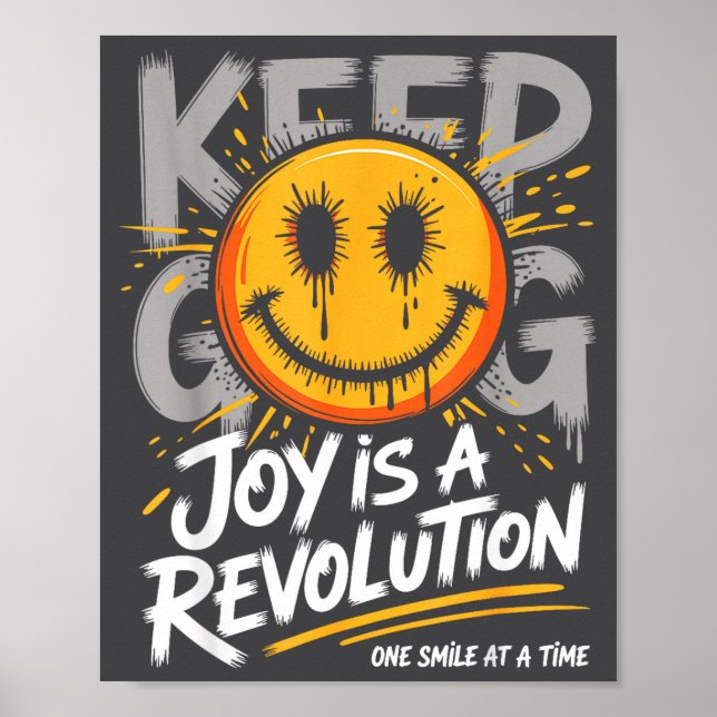 Póster Smile Face Optimism Good Energy Mental Health Awar (Frente)