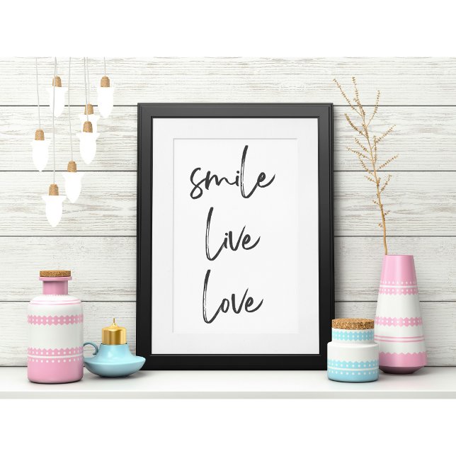 Póster Smile, Live, Laugh Poster – Positive Energie  (Subido por el creador)